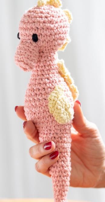 [Hoooked] PAK136700 Eco Barbante Milano Apricot Cotton Seahorse Crochet Amigurumi Kit