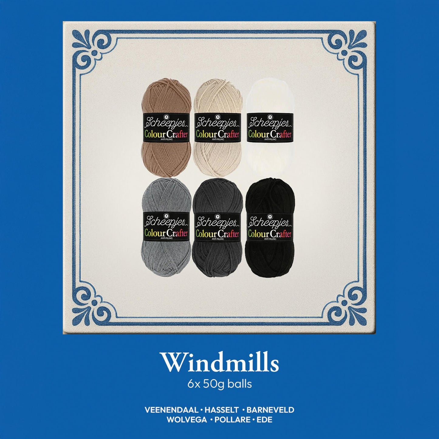 [Scheepjes] 24923 Colour Crafter Pack Windmills Yarn - 50g Pack of 6