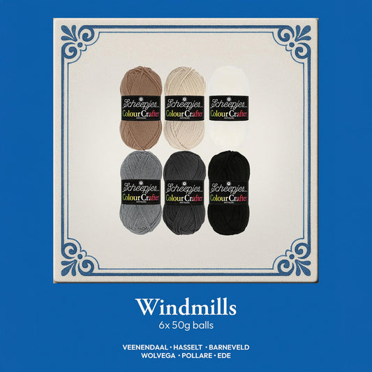 [Scheepjes] 24923 Colour Crafter Pack Windmills Yarn - 50g Pack of 6
