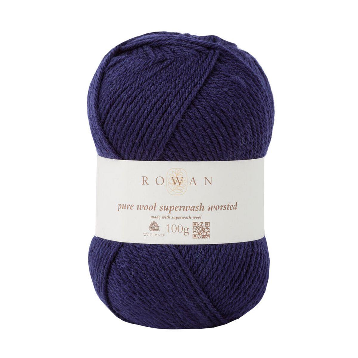Pure Wool Superwash Worsted 100% Wool Yarn - 100g