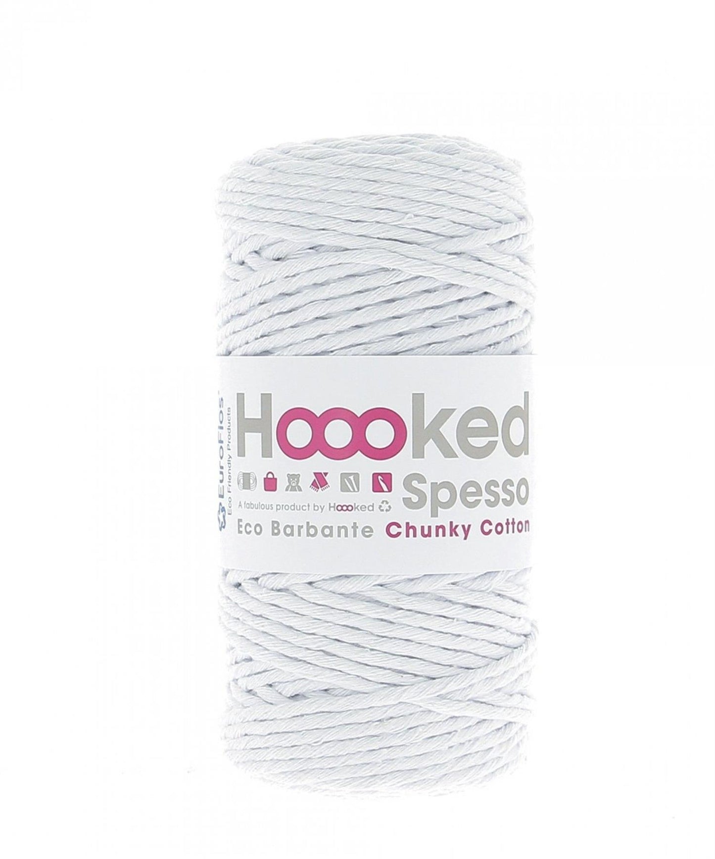 Hoooked Spesso Chunky Cotton Lotus White Cotton Yarn - 127m (416.7'), 500g