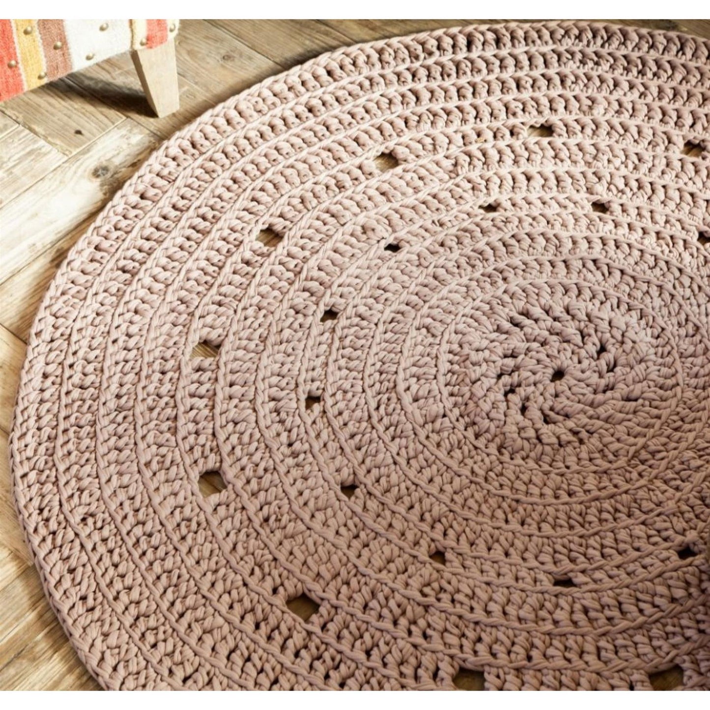Hoooked Zpagetti Marsala Bordeaux Cotton Round Rug Crochet Kit