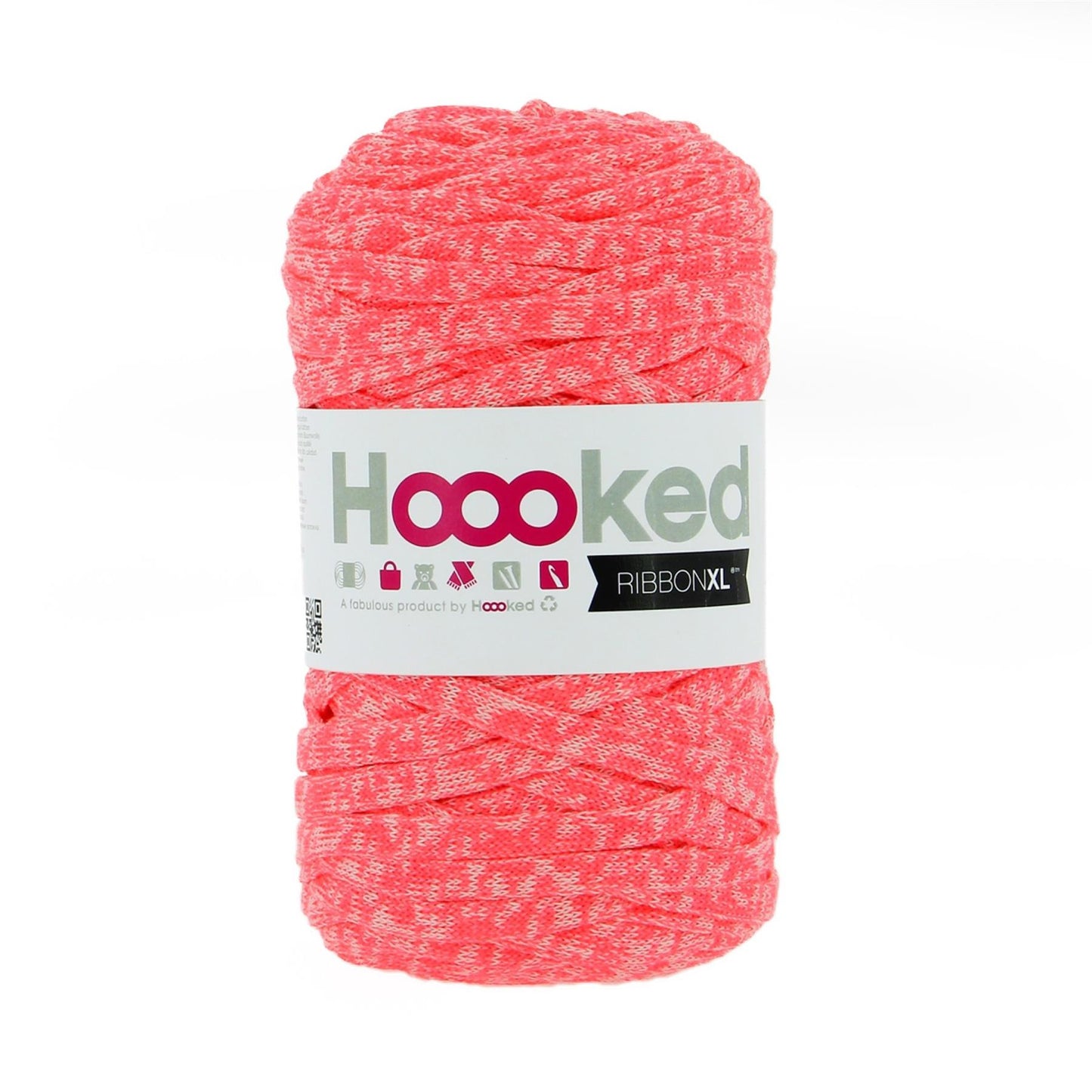 [Hoooked] RXL NEON 4 RibbonXL Neon Radical Rose Cotton Yarn - 120M, 250g