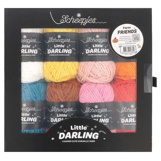 [Scheepjes] 24664 Little Darling Colour Pack Farm Friends Yarn - 25g Pack of 8