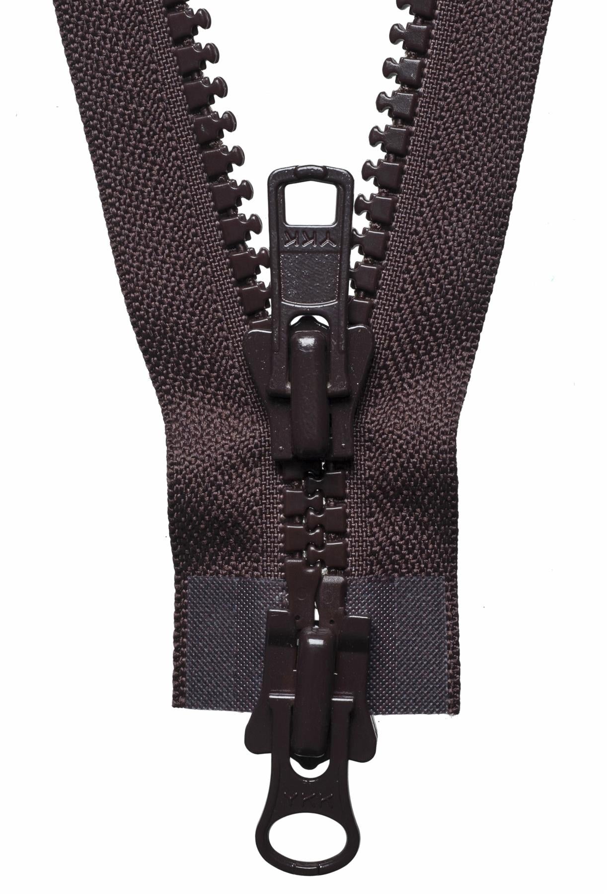 [YKK] Brown Vislon Heavy Two-Way Open End Zip - 66Cm