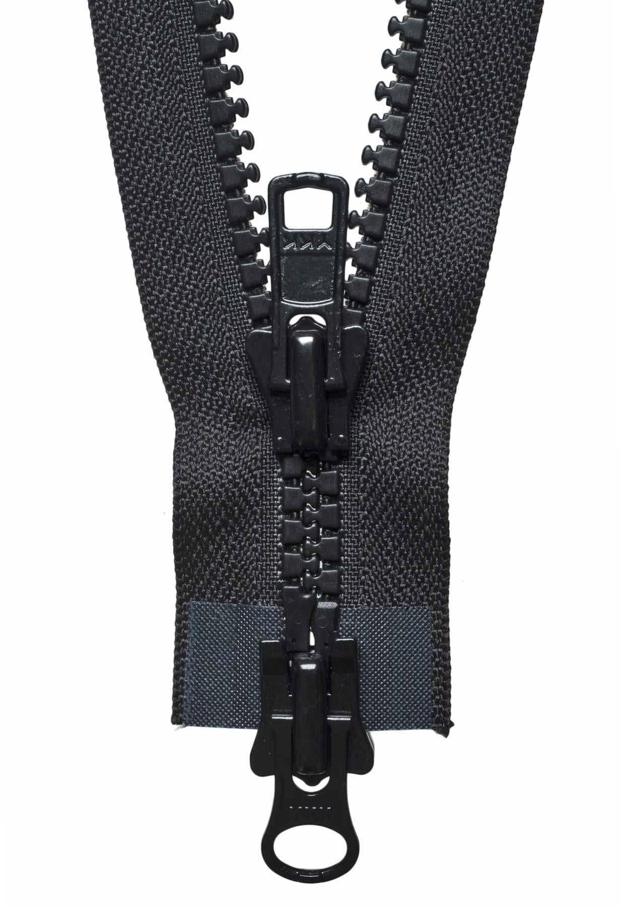 [YKK] Black Vislon Heavy Two-Way Open End Zip - 76Cm