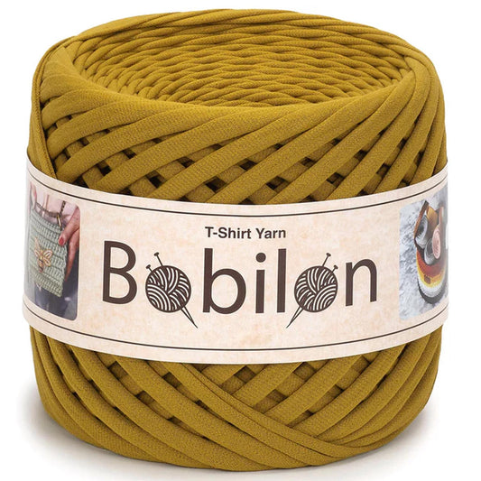 [Bobilon] Medium Golden Lime Cotton T-Shirt Yarn - 100M, 7-9mm, 320g