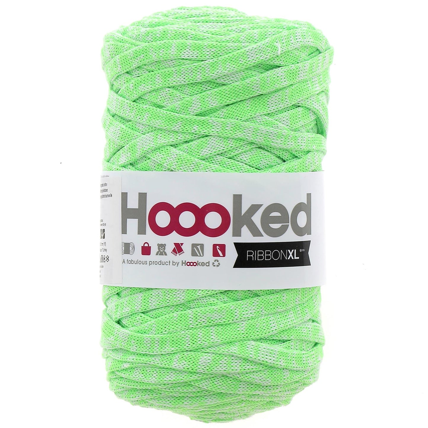 [Hoooked] RXL NEON 1 RibbonXL Neon Electric Lime Cotton Yarn - 120M, 250g