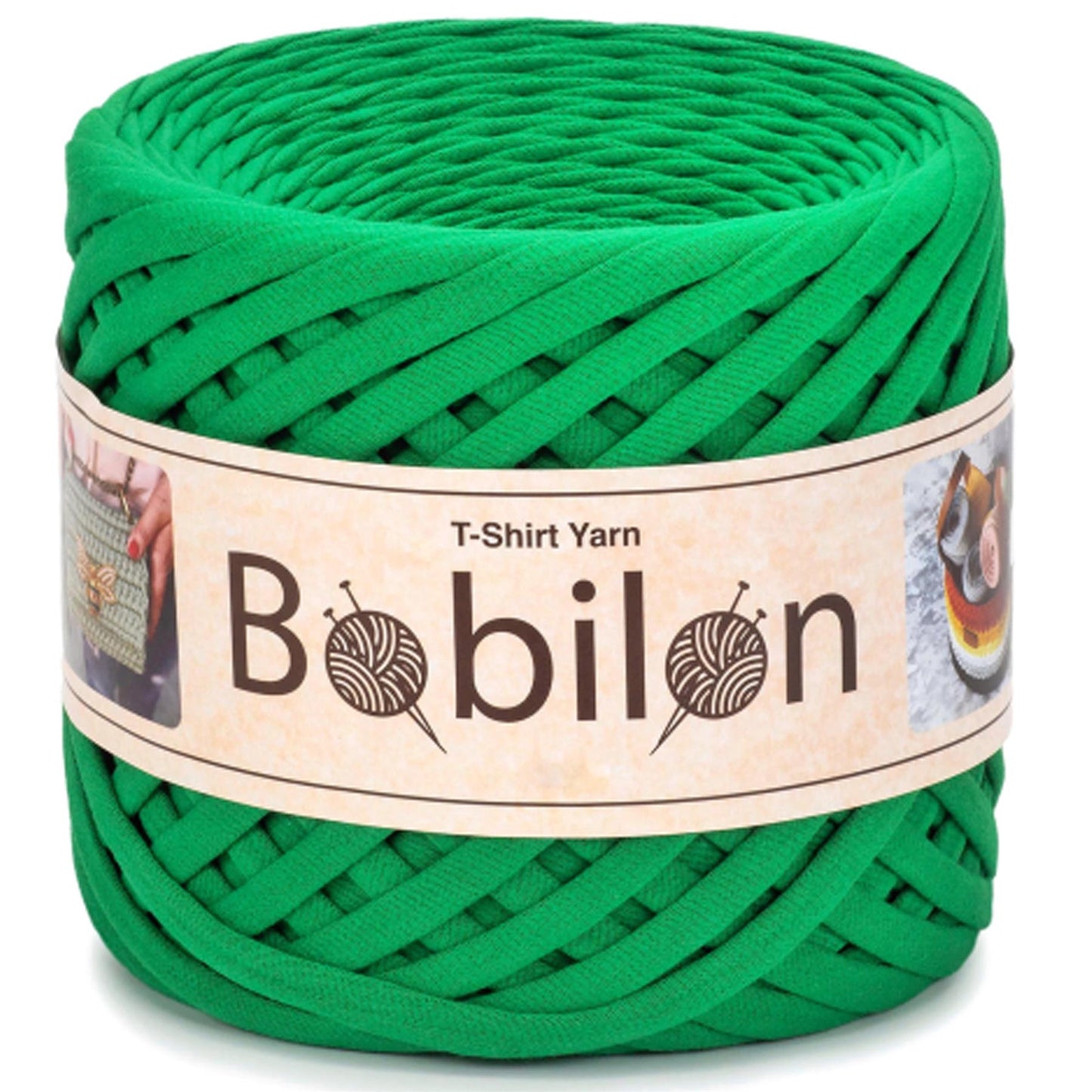 [Bobilon] Mini Green Island Cotton T-Shirt Yarn - 100M, 5-7mm, 220g