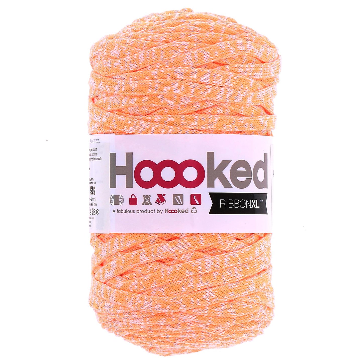[Hoooked] RXL NEON 5 RibbonXL Neon Atomic Tangerine Cotton Yarn - 120M, 250g