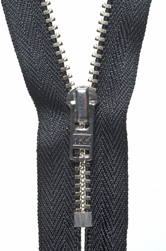 [YKK] Black Metal Trouser Zip - 18Cm