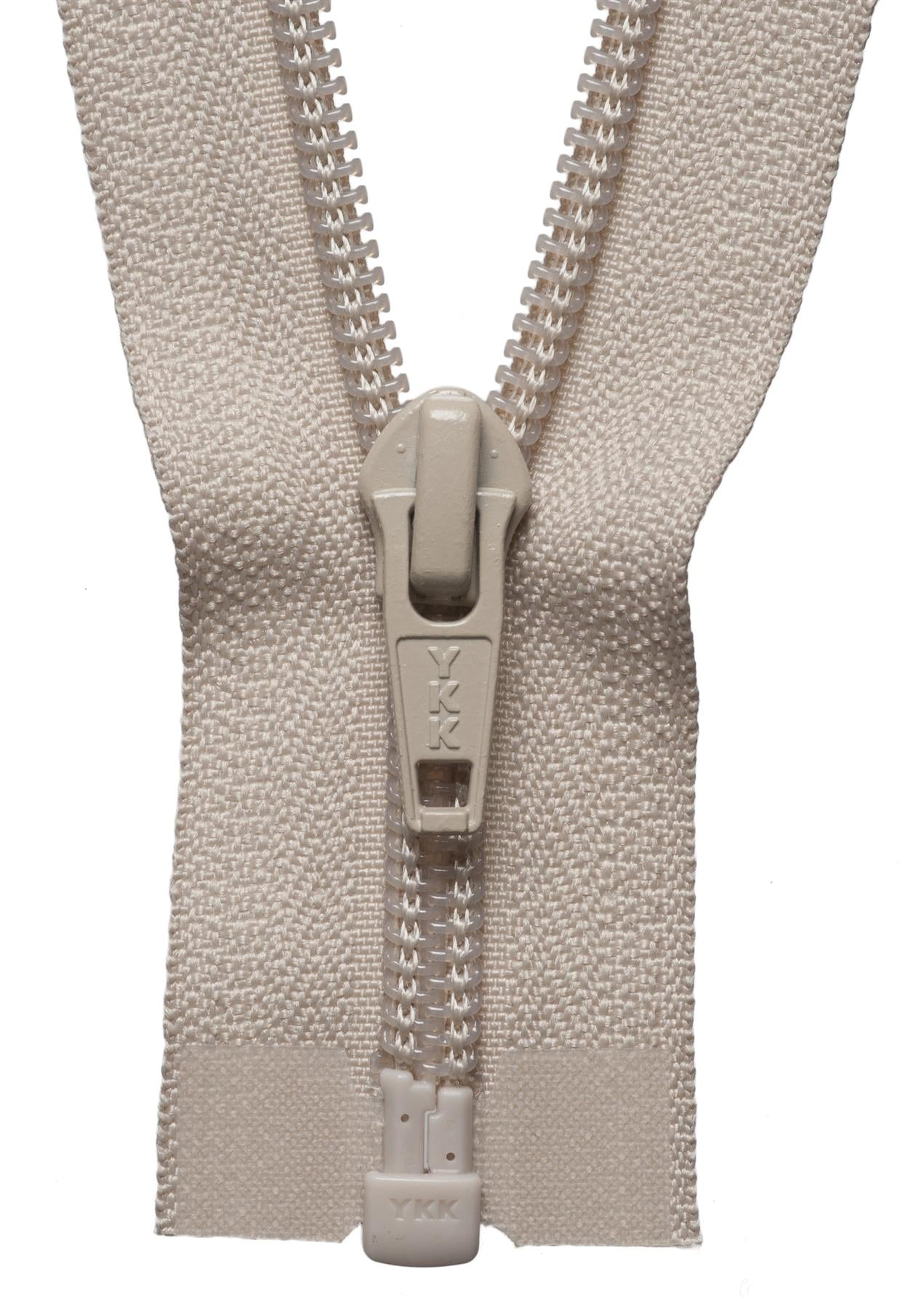 [YKK] Beige Nylon Open End Zip - 51Cm