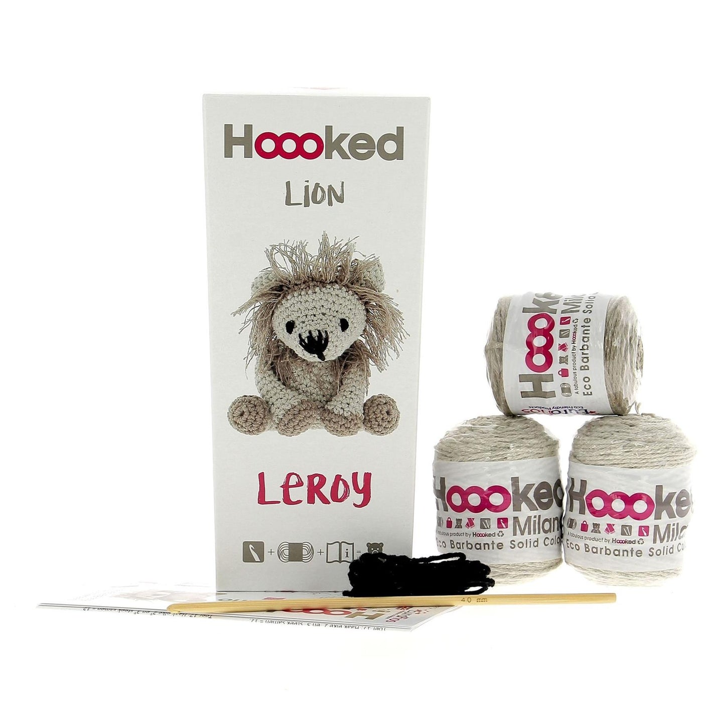 Hoooked Eco Barbante Milano Cotton Lion Leroy Crochet Amigurumi Kit