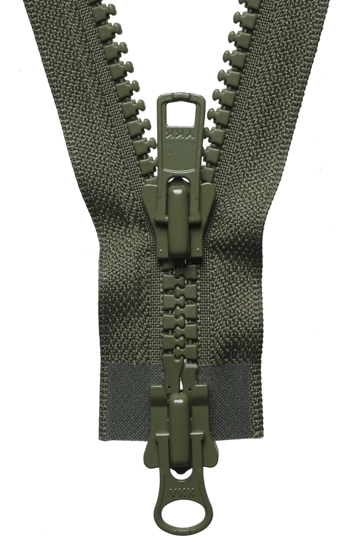 [YKK] Khaki Vislon Heavy Two-Way Open End Zip - 71Cm