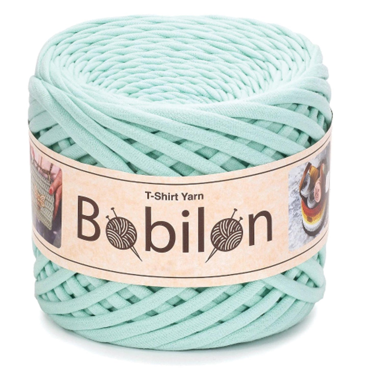 [Bobilon] Medium Mint Cotton T-Shirt Yarn - 100M, 7-9mm, 320g