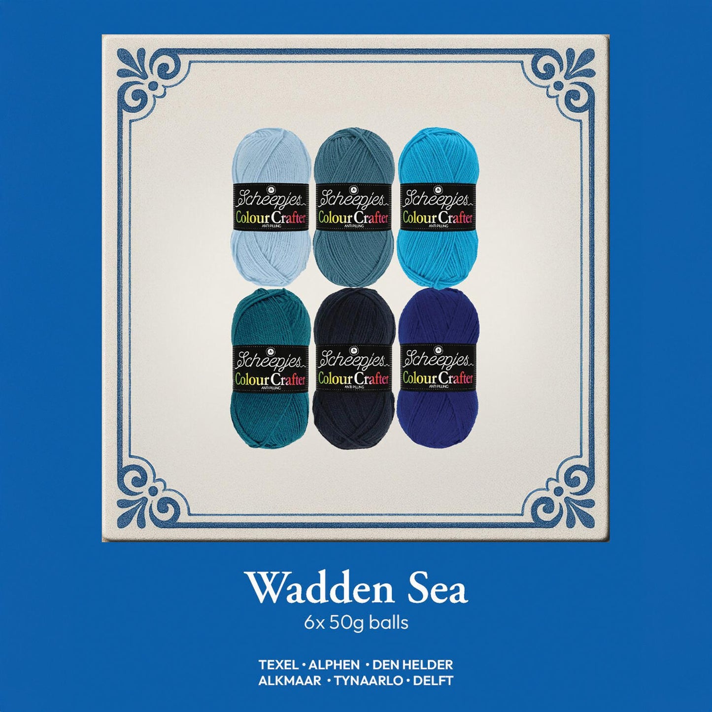 [Scheepjes] 24920 Colour Crafter Pack Wadden Sea Yarn - 50g Pack of 6