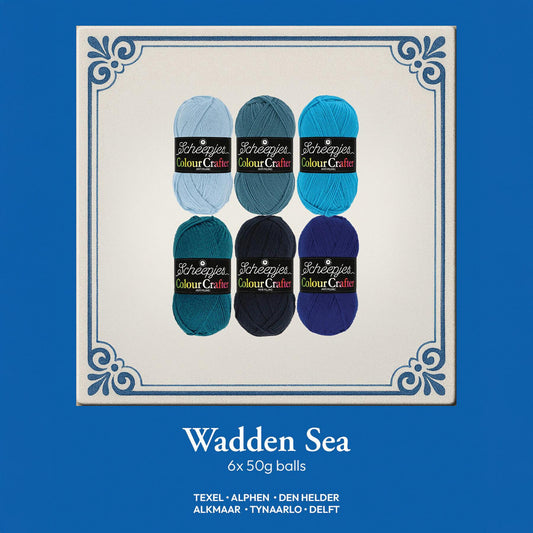 [Scheepjes] 24920 Colour Crafter Pack Wadden Sea Yarn - 50g Pack of 6