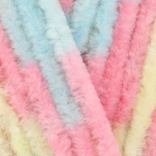 [James C Brett] B39 Flutterby Coral/Lemon/Blue Spot 100% Supersoft Polyester Yarn - 175M, 100g Chunky