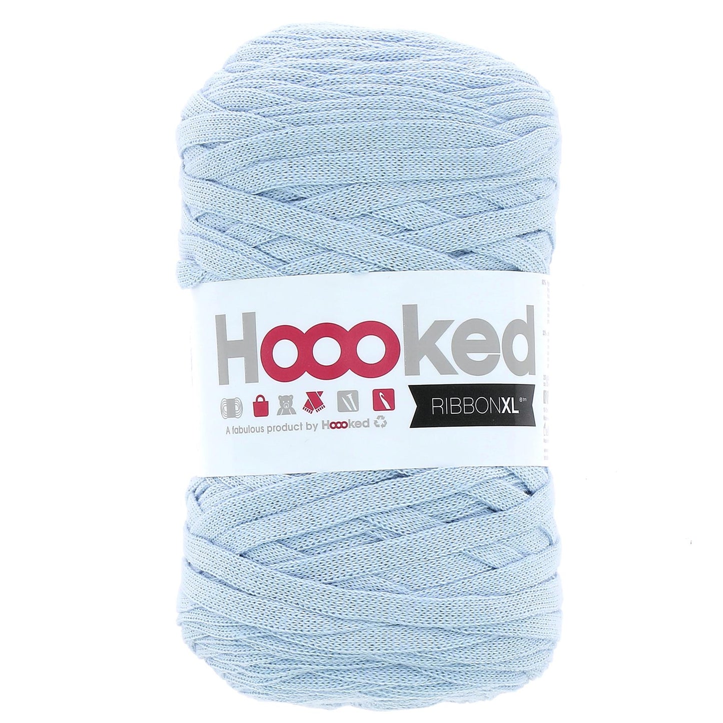 Hoooked RXL44 RibbonXL Powder Blue 0.8 Cotton T-Shirt Yarn - 120m (393.7'), 250g