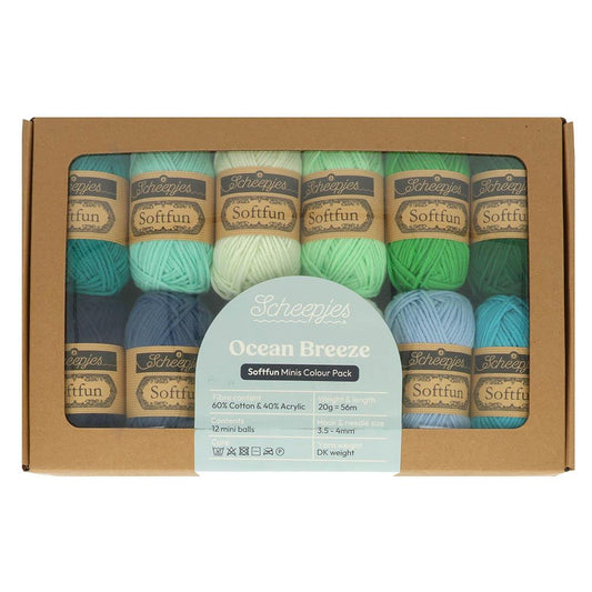 [Scheepjes] 24942 Softfun Colour Pack Ocean Breeze Yarn - 20g