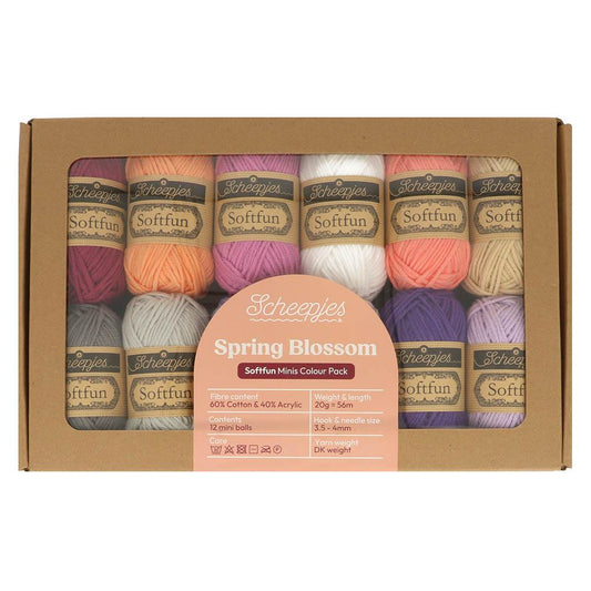 [Scheepjes] 24943 Softfun Colour Pack Spring Blossom Yarn - 20g
