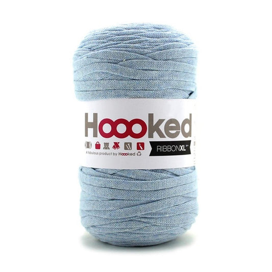 Hoooked RXL44 RibbonXL Powder Blue 0.8 Cotton T-Shirt Yarn - 120m (393.7'), 250g