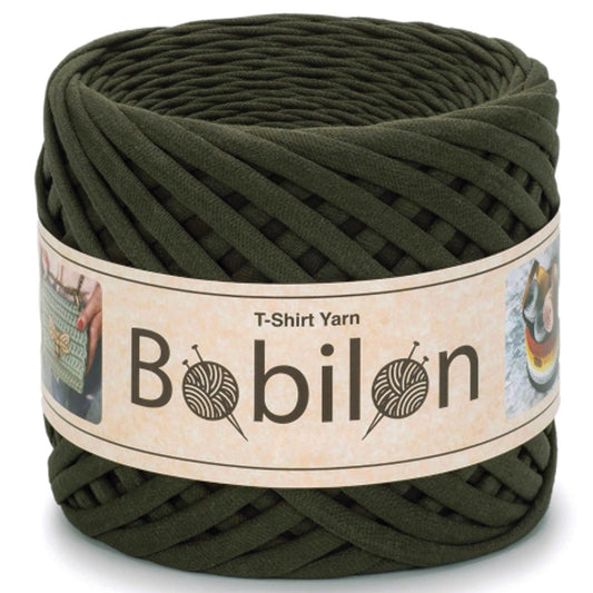 [Bobilon] Mini Moss Green Cotton T-Shirt Yarn - 100M, 5-7mm, 220g