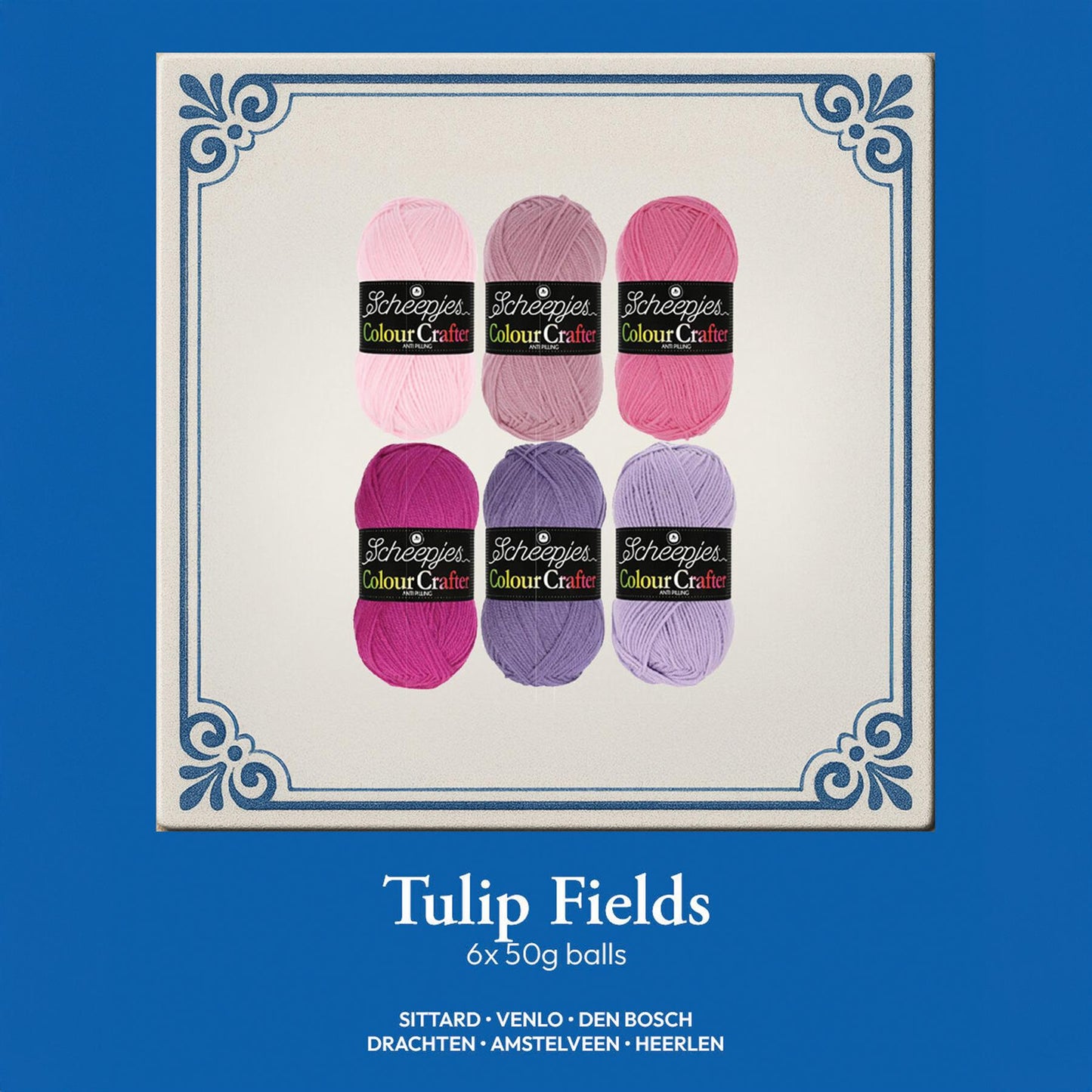 [Scheepjes] 24919 Colour Crafter Pack Tulip Fields Yarn - 50g Pack of 6