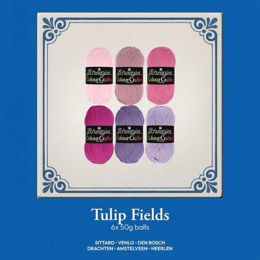 [Scheepjes] 24919 Colour Crafter Pack Tulip Fields Yarn - 50g Pack of 6