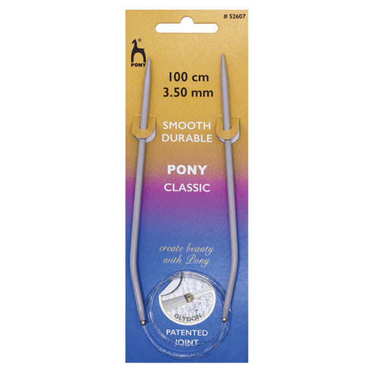 [Pony] Classic Circular Fixed Knitting Pins - 100Cmx3.50mm