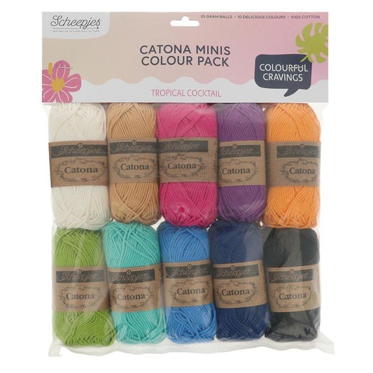 [Scheepjes] 24950 Catona Colour Pack Tropical Cocktail Yarn - 25g