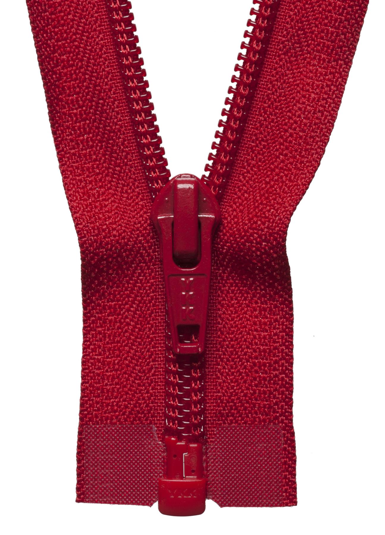 [YKK] Red Nylon Open End Zip - 71Cm