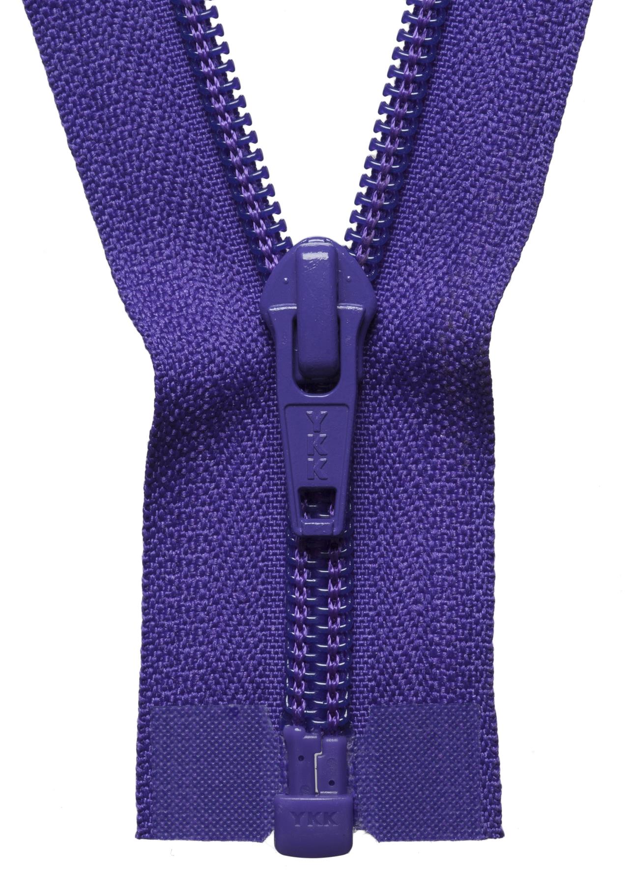 [YKK] Purple Nylon Open End Zip - 61Cm