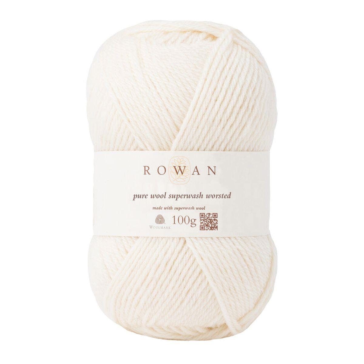 Pure Wool Superwash Worsted 100% Wool Yarn - 100g