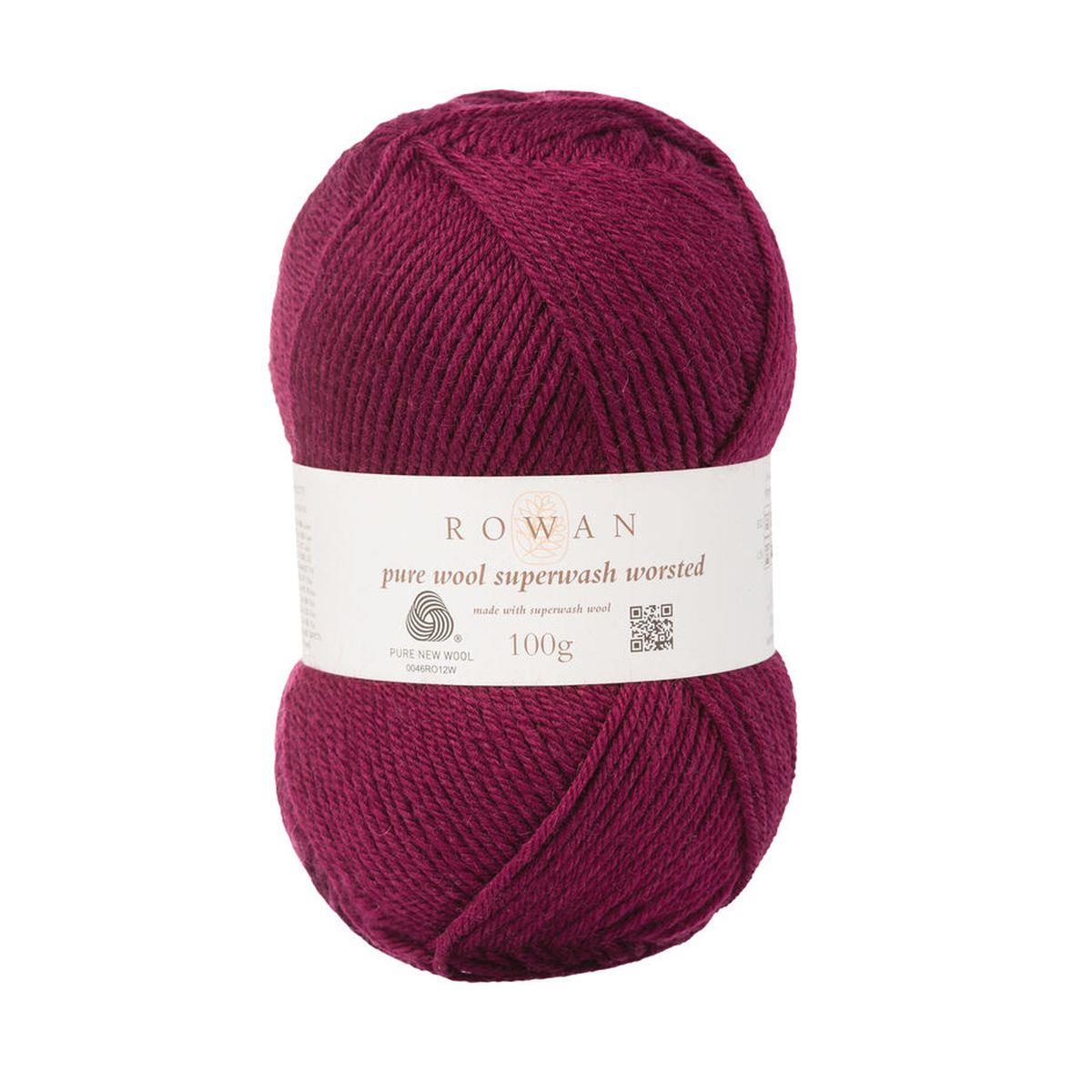 Pure Wool Superwash Worsted 100% Wool Yarn - 100g