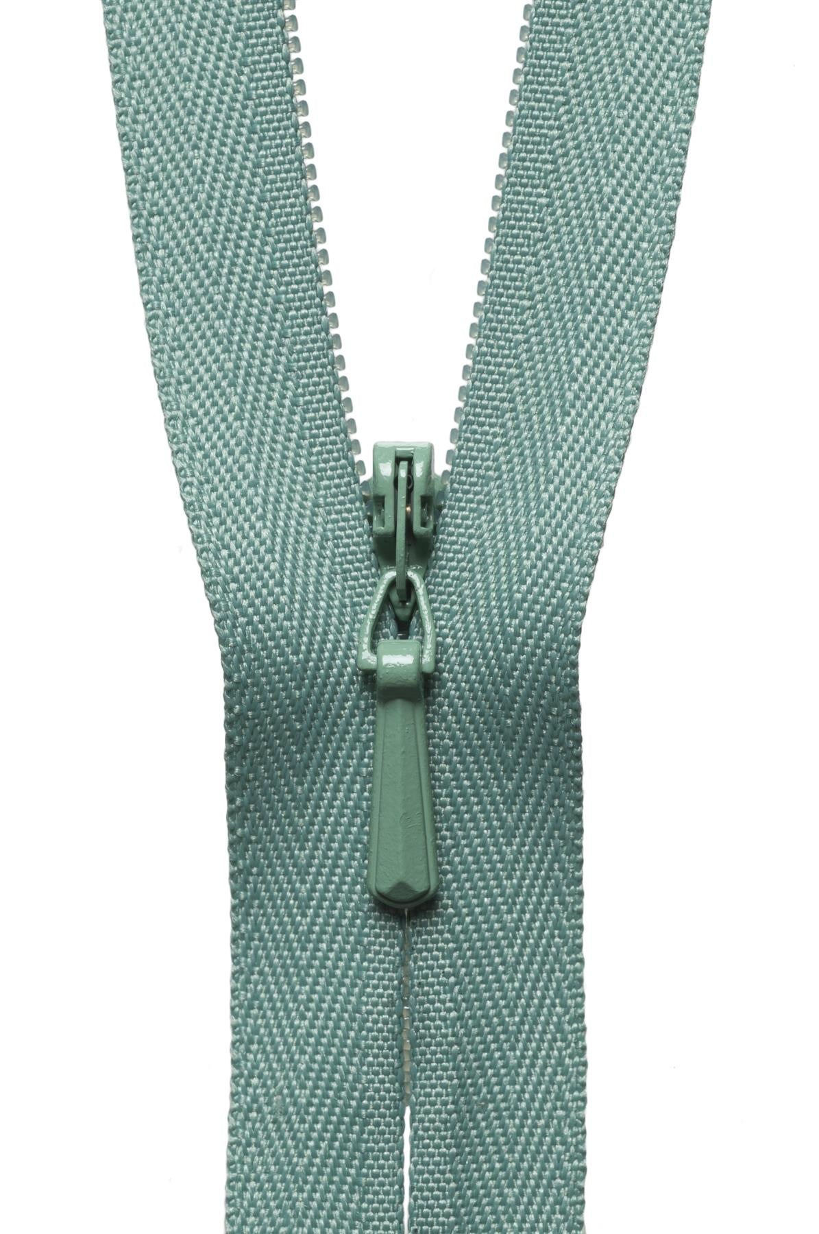 [YKK] Dark Mint Concealed Zip - 23Cm