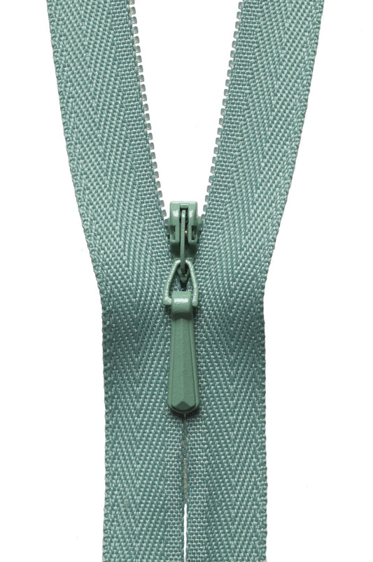 [YKK] Dark Mint Concealed Zip - 23Cm