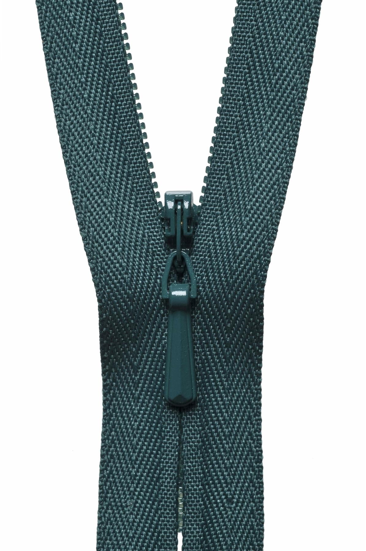 [YKK] Hunter Green Concealed Zip - 56Cm