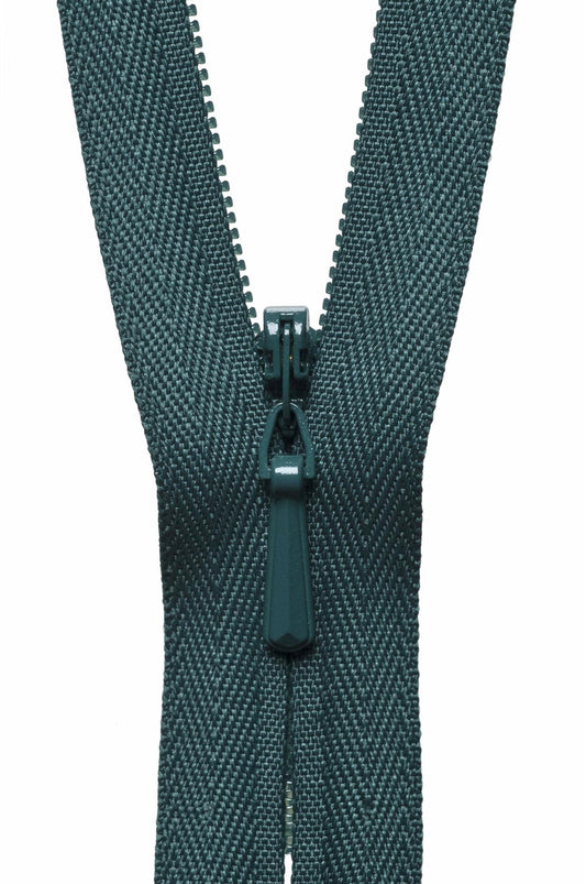 [YKK] Hunter Green Concealed Zip - 56Cm
