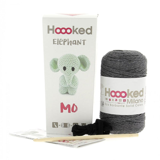 Hoooked Eco Barbante Milano Lava Cotton Elephant Mo Crochet Amigurumi Kit