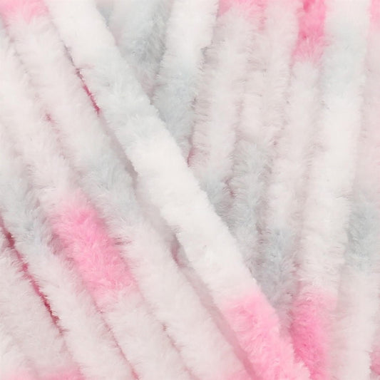 [James C Brett] B53 Flutterby Pink/Grey Spot 100% Supersoft Polyester Yarn - 175M, 100g Chunky