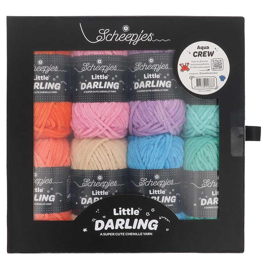 [Scheepjes] 24668 Little Darling Colour Pack Aqua Crew Yarn - 25g Pack of 8