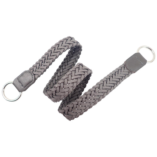 [Hoooked] MA119GREY xl Vegan Leather Grey Vegan Leather Braided Strap