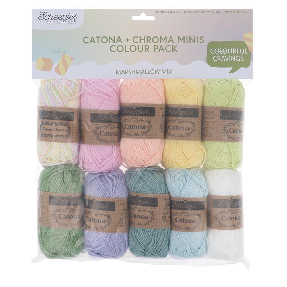 [Scheepjes] 24962 Catona and Chroma Colour Pack Mix Yarn - 25g