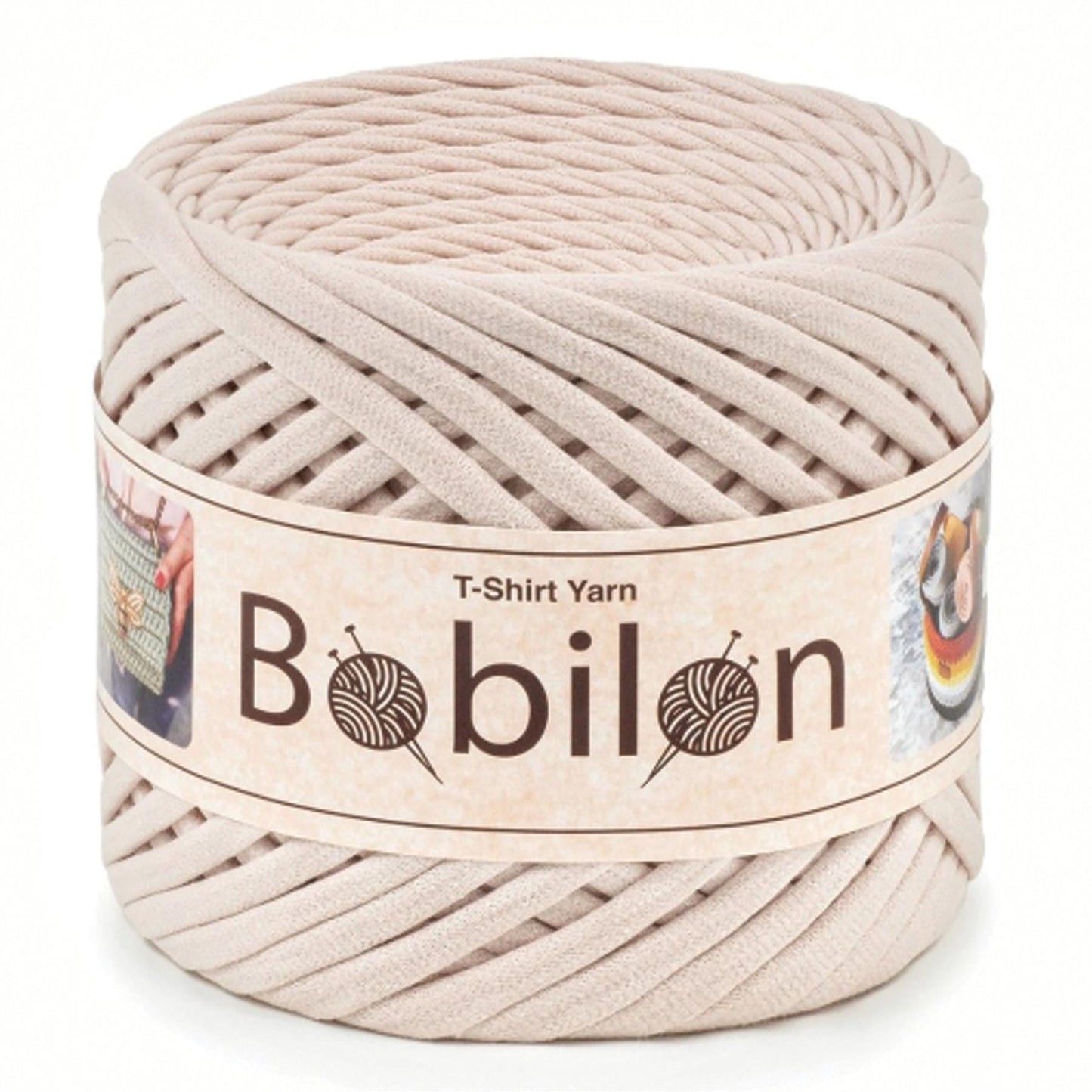 [Bobilon] Micro Ivory Cotton T-Shirt Yarn - 100M, 3-5mm, 200g