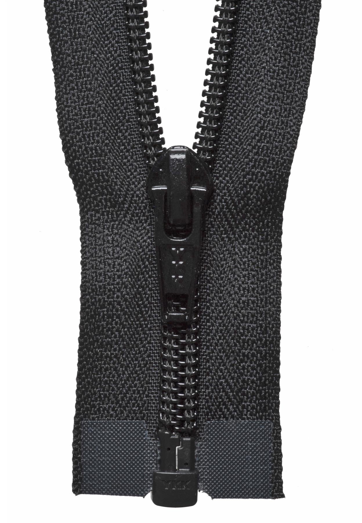 [YKK] Black Nylon Open End Zip - 66Cm