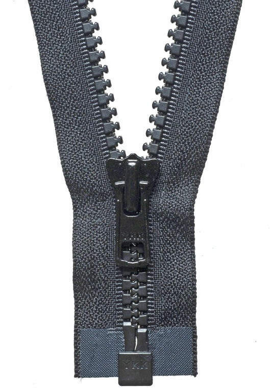 [YKK] Black Vislon Heavyweight Open-End Zip - 66Cm