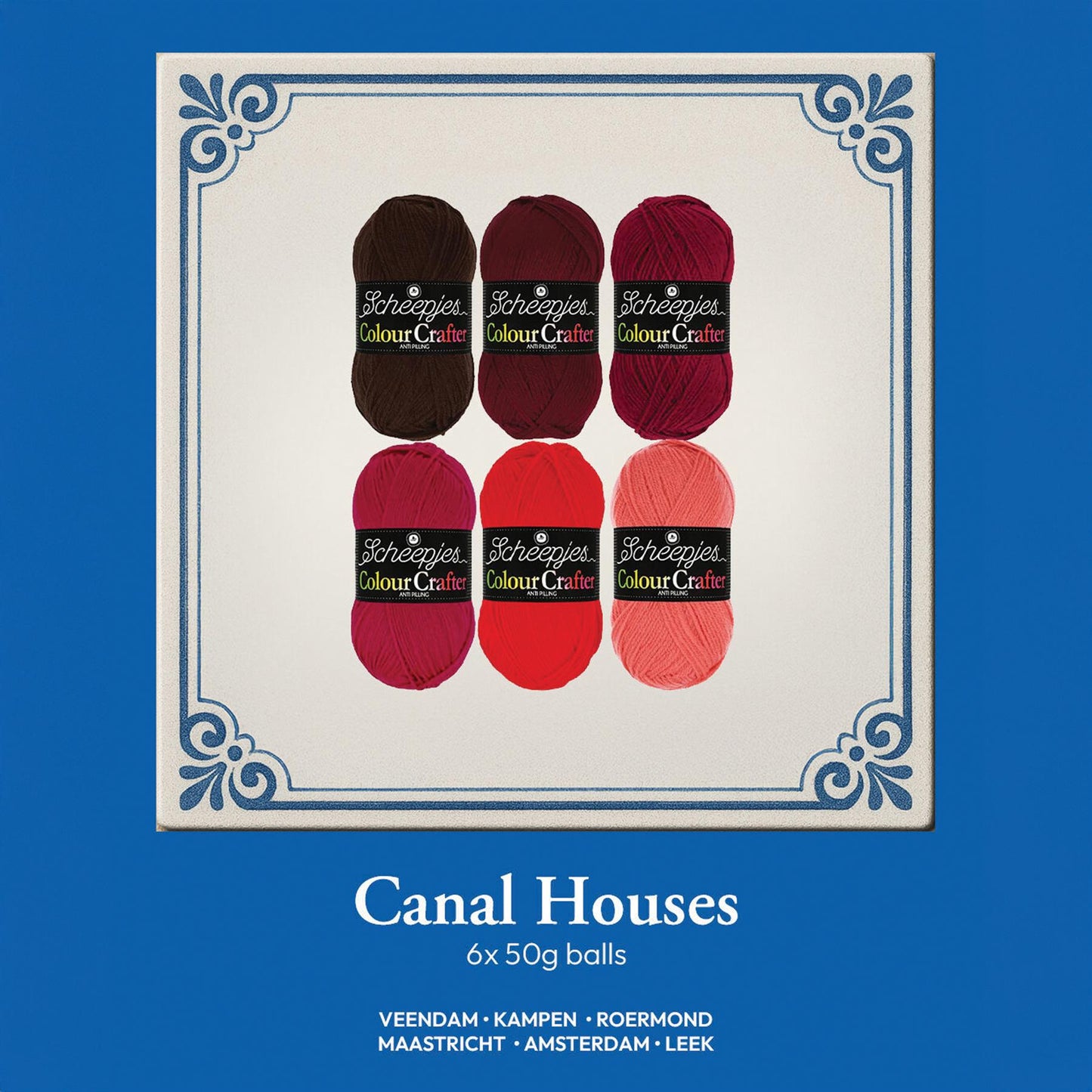 [Scheepjes] 24922 Colour Crafter Pack Canal Houses Yarn - 50g Pack of 6