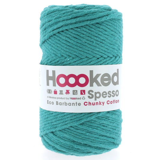 Hoooked Spesso Chunky Cotton Lagoon Green Cotton Yarn - 127m (416.7'), 500g
