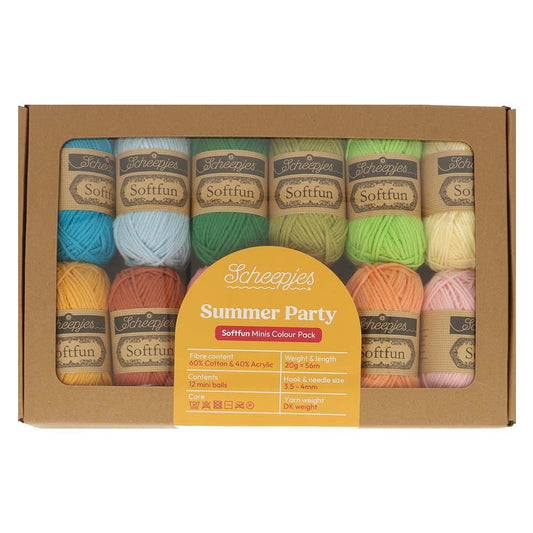 [Scheepjes] 24940 Softfun Colour Pack Summer Party Yarn - 20g